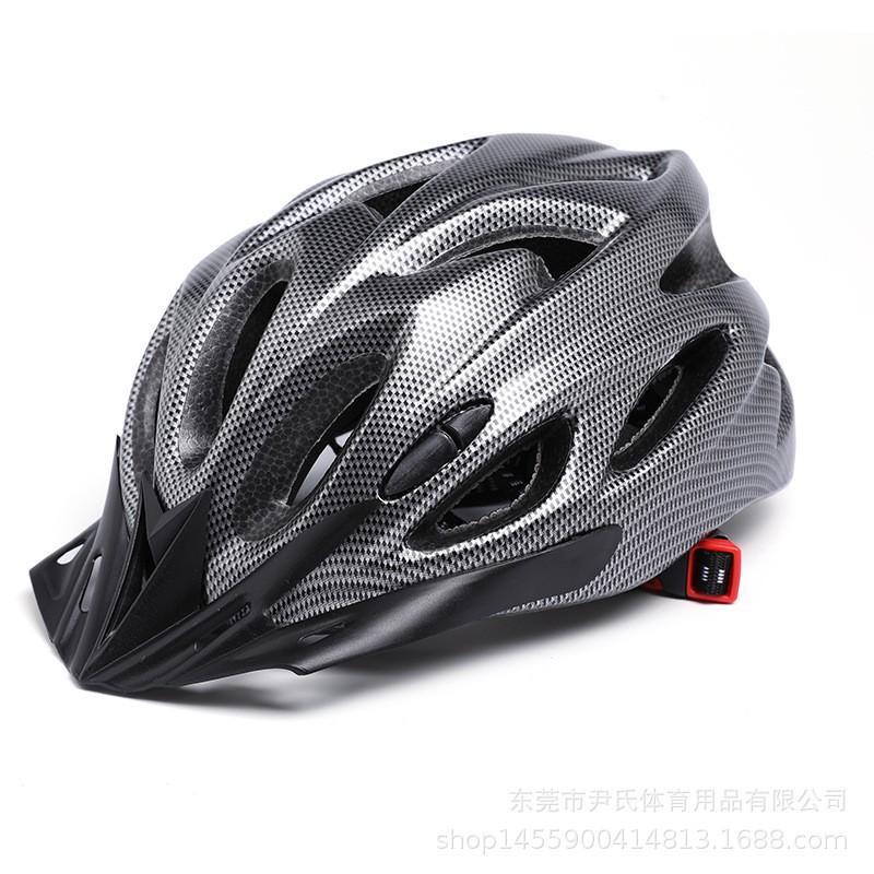 Ultra-Lightweight Integrated Cycling Helmet Road Mountain Bikes Unisex Adult Ventilated Half Carbon Black