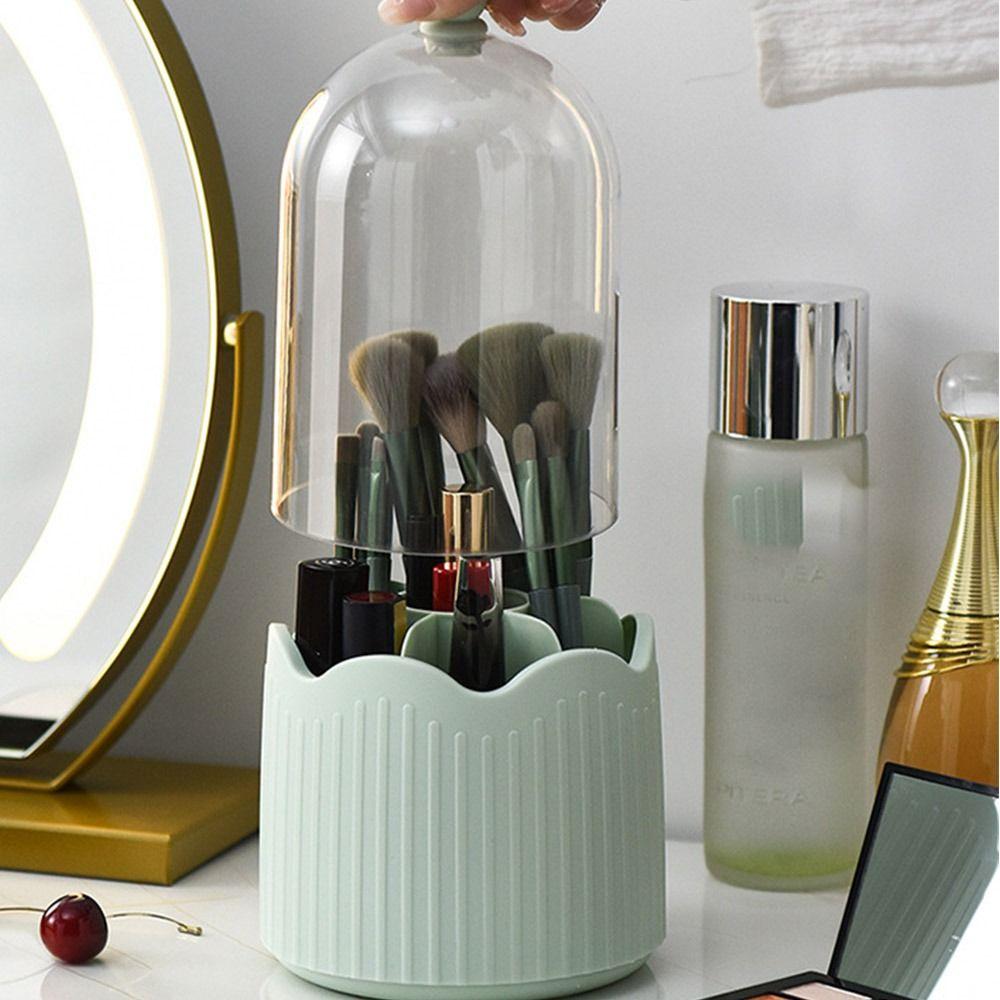 Dust-proof Rotatable Makeup Brush Holder 360 Degrees Desktop Makeup Organizer  Beauty Egg