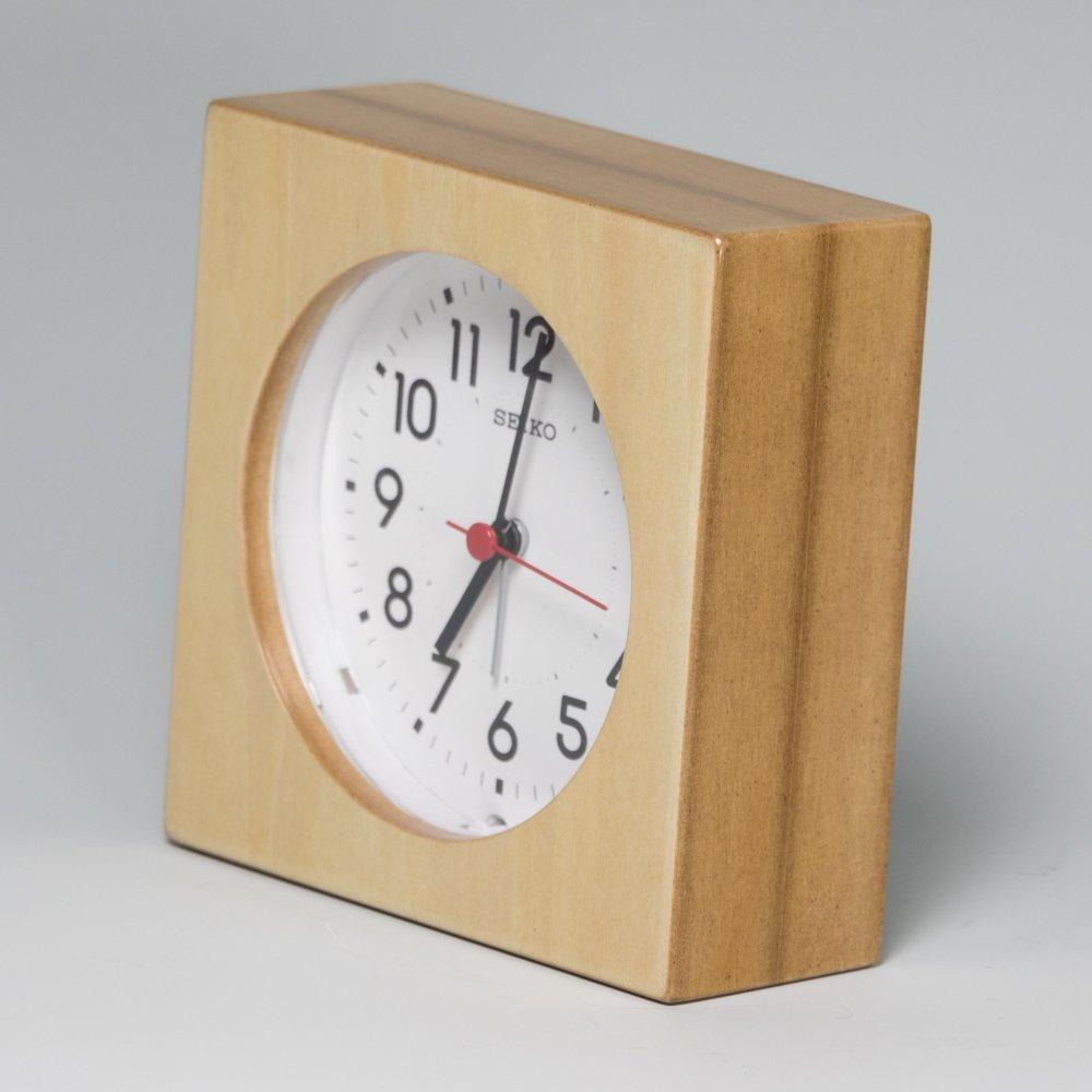Seiko Clock Wall Analog Wooden Natural Wood Grain KR501A, Clock/Table Clock, Alarm, Frame,