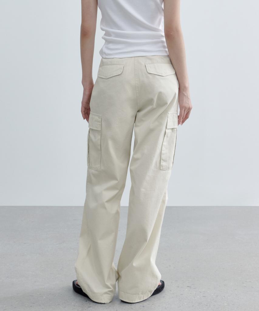 MUSINSA STANDARD WOMAN Women'S Wide Cargo Pants [Cream]