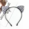 Korean Cute Leopard Print Cat Ear Hair Accessories Sweet Super Adorable Cartoon Headband Trendy Hair Clip for Selfie