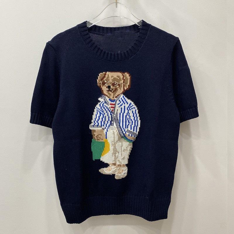 

Бестселер Жіночий светр з вовняної суміші, жакардовий, з мультяшним ведмедиком - Високоякісний, високоеластичний для осені та зими XL