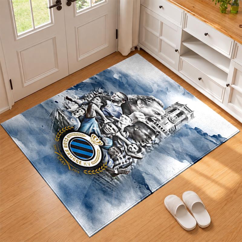 Club Brugge KV Carpet Door Mat for Living Room or Bedroom Protective Mat Under Chair Office Decoration Christmas Gift Birthday Present