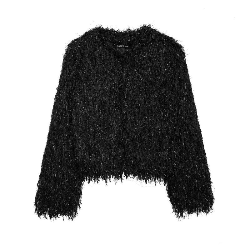 Kaslead New Arrival Women's Clothing Fashion Style Fashion Simple All-Match Long Sleeves Furry Coat 8551965 250