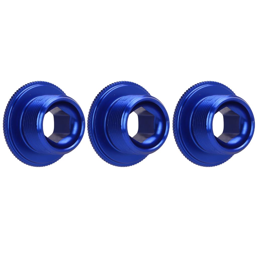 3pcs M19 Crank Cover Screws Rustproof High Accuracy Aluminum Alloy Bike Crank Cover Screws for Mountain Bike