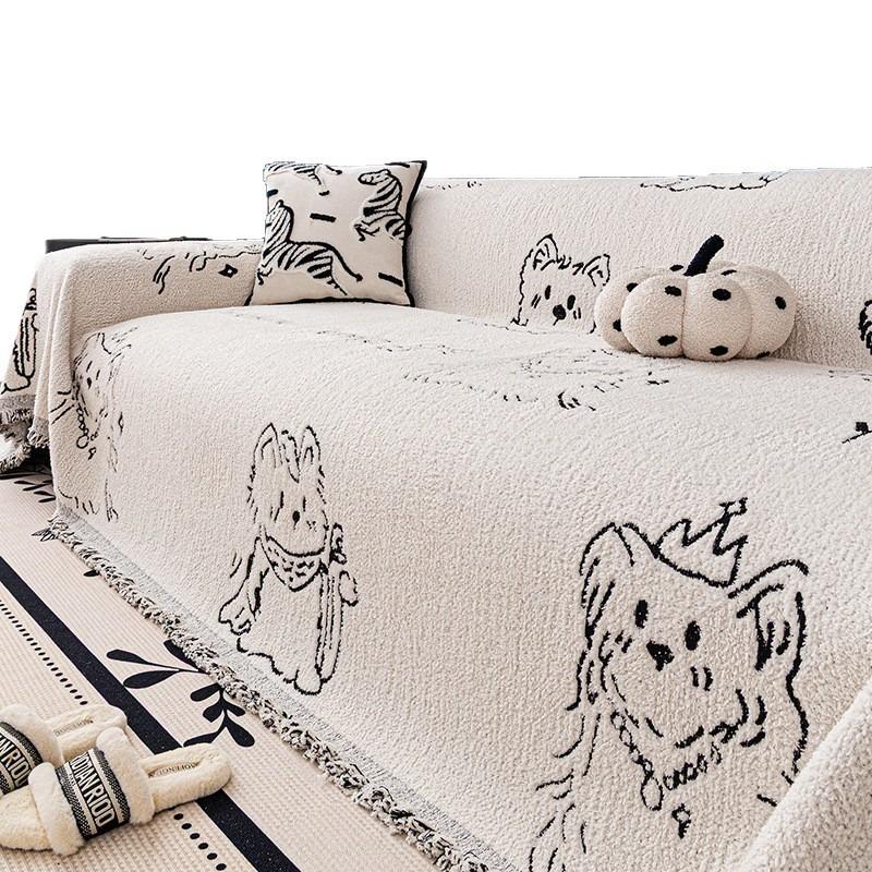 1PC Four Seasons Universal Sofa Towel Cartoon Cute A Whole Full Cover Leather Sofa Cover New Non-slip Seat Cushion
