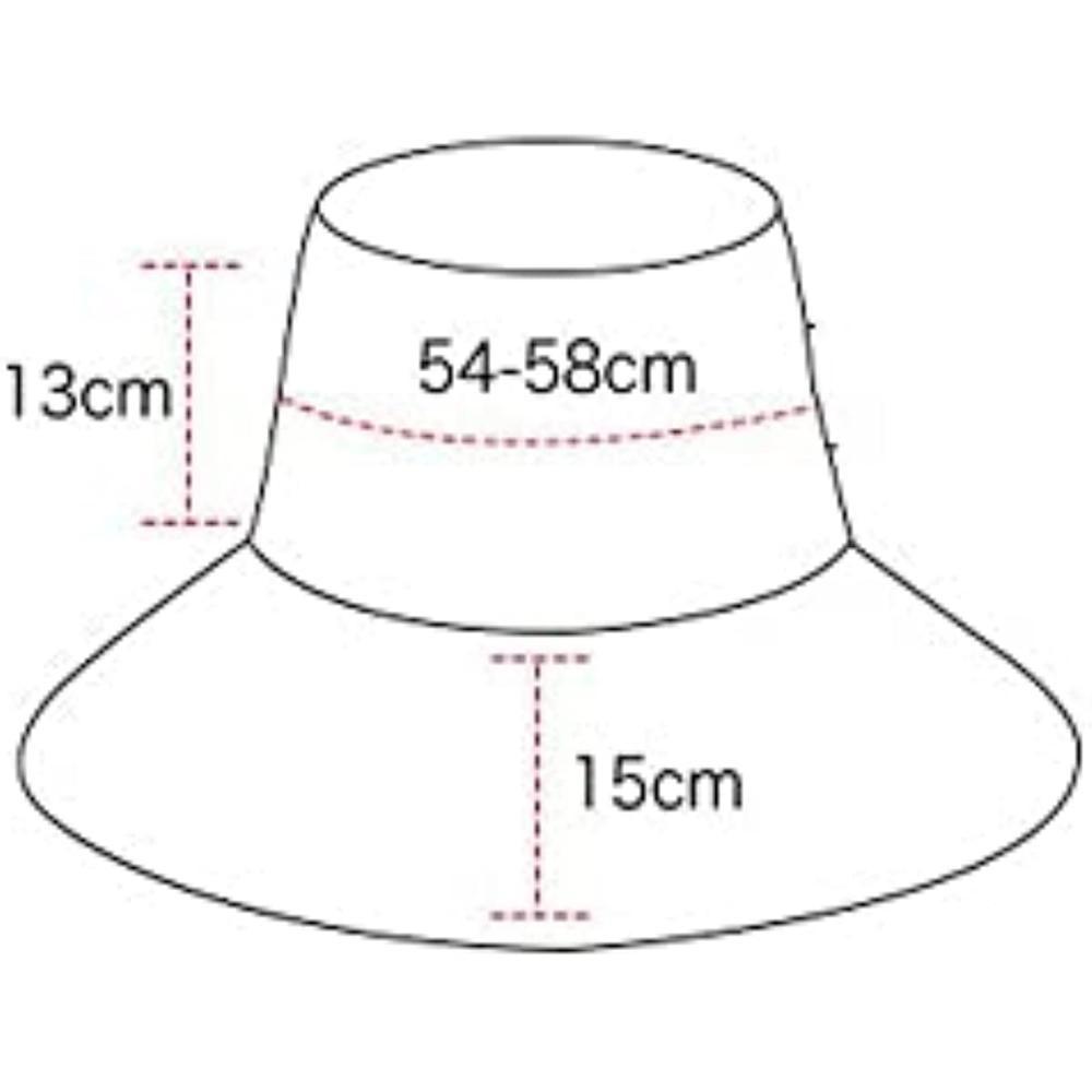 Women's Sun Hat Fisherman's Spring Summer Sunscreen Big Brim Bucket Edge Sun With Windproof Tether Black