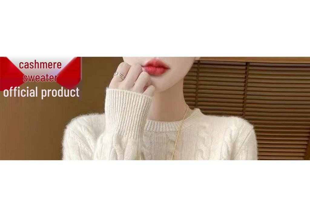 Women's 100% Cashmere Ribbed Sweater - Thick, Loose, Solid Color Pullover for Autumn and Winter