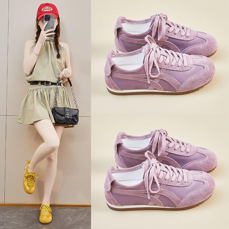 New German Training White Shoes for Women In Summer Students' Sports and Leisure Breathable Thick Sole Height