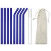 11pcs High Borosilicate Glass Straw Reusable Drinking Straw Wide 12mm Pearl Milkshake Bubble Tea Straw with Brush Storage Bag