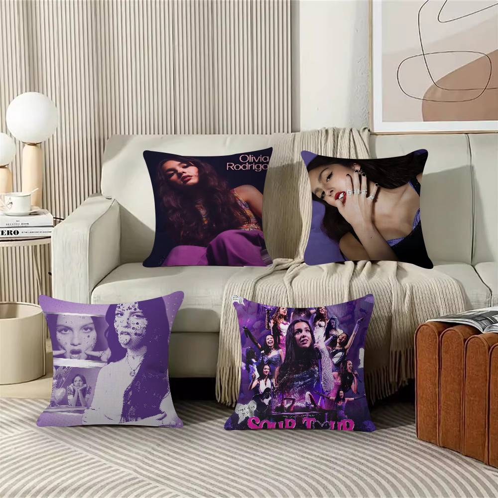 Singer OOlivia Cool RRodrigo Personalized Pillow Dust Cover Bedroom Kids Party Decoration Pillowcase Birthday Children Gift
