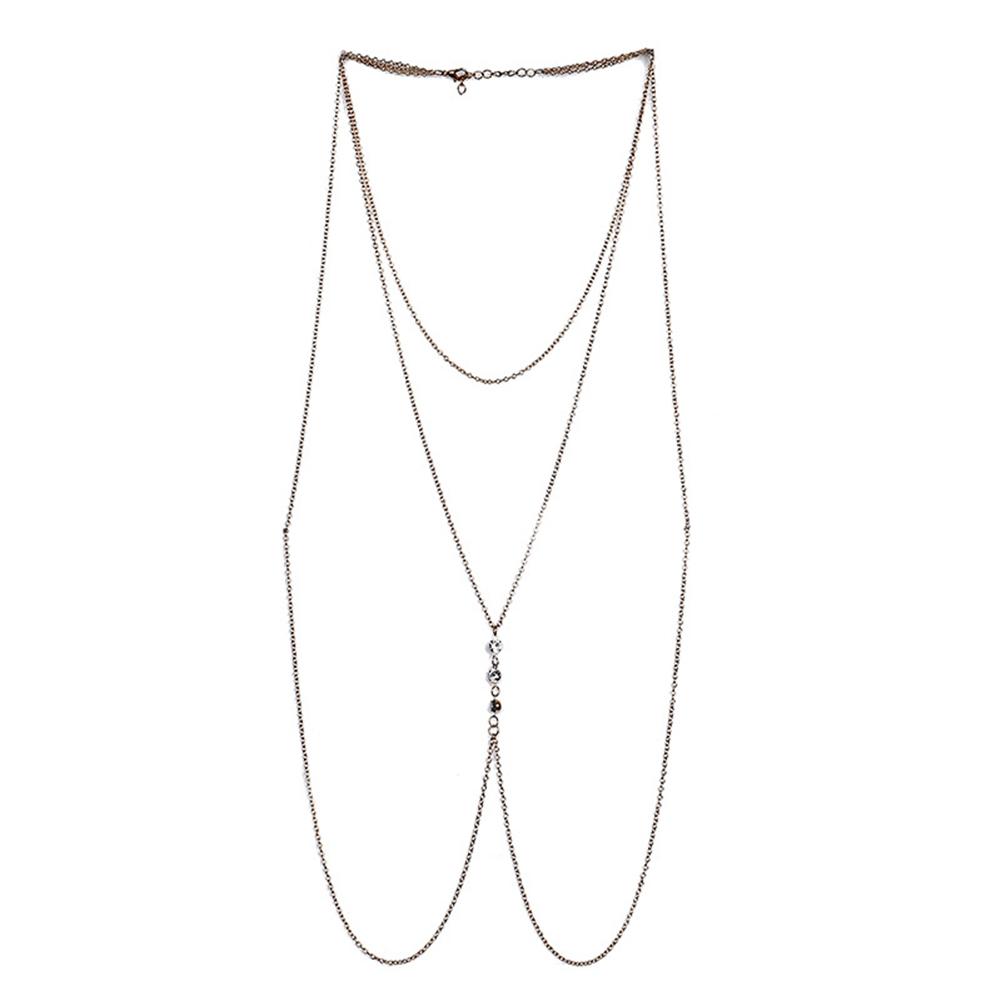 New Fashionable Women Lady Body Chain Simple Style Delicate Jewelry Rhinestone Decoration