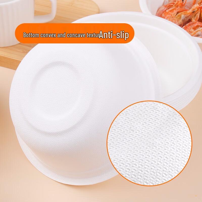 YOUAO Disposable Biodegradable Paper Bowls