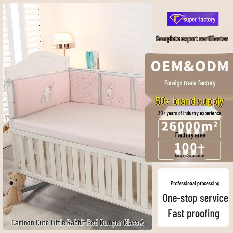 

Элегантный розовый кролик мультяшный вышитый вязаный бортик для кровати 30x30CM 4 Pieces, 30x60CM 1 Piece