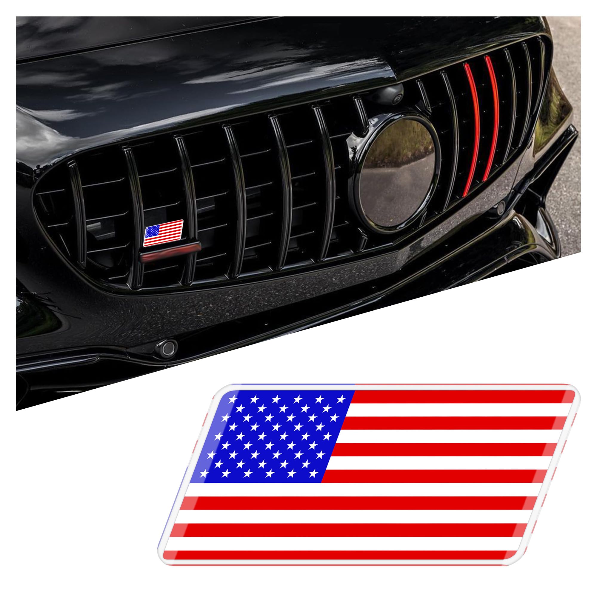 

3D Car Emblem Sticker for Car Decoration, Unique British Flag Front Grille Emblem Grille 2.54x1.25x0.1 inch