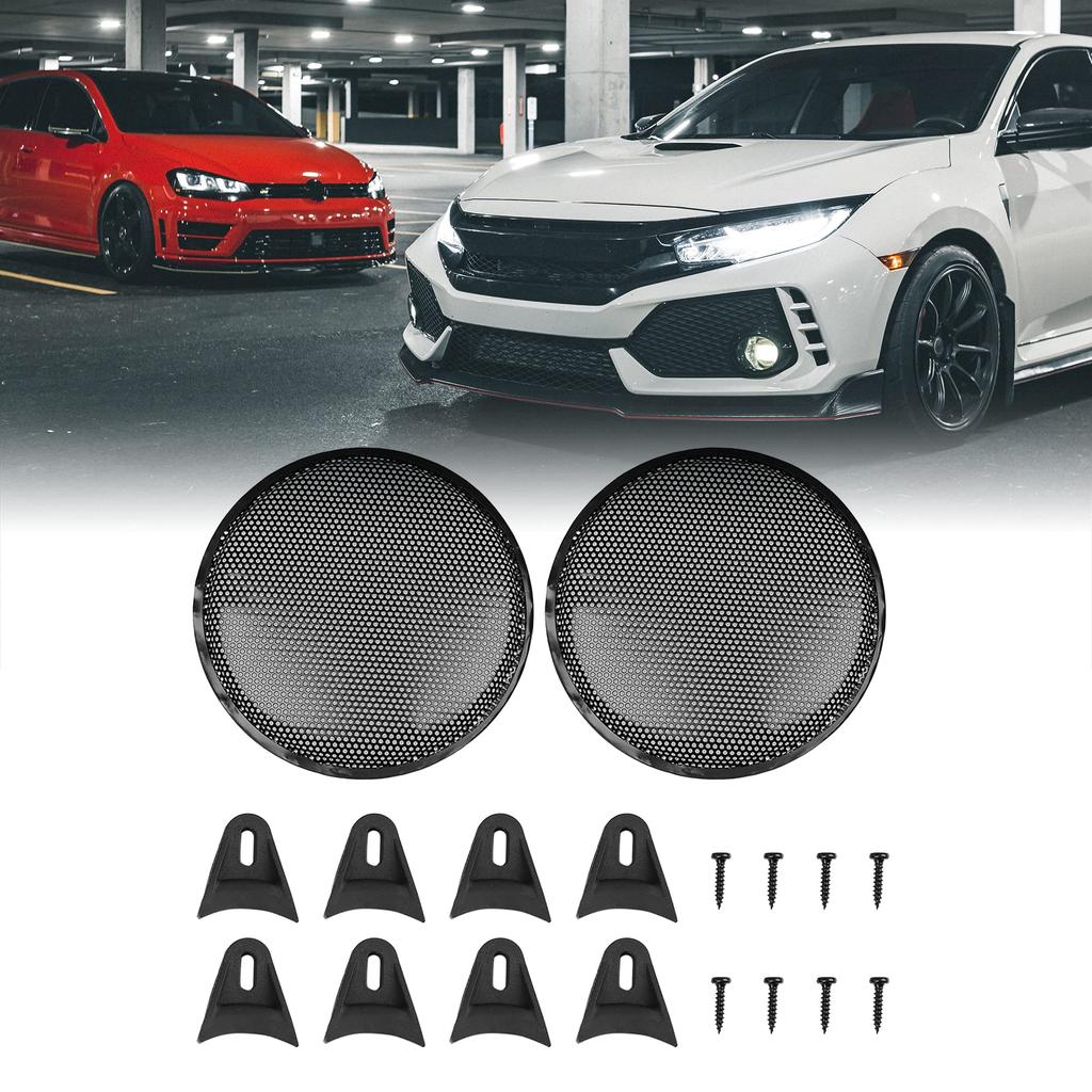 uxcell Speaker Grille, Mesh Subwoofer Grille, Decorative Circle Grille Protector, 2-Pack, 12