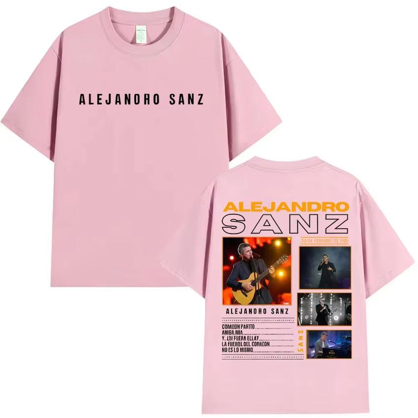 Singer Alejandro Sanz Graphic Fashion Tshrit Summer Harajuku T Shirt Gothic Unisexs Casual Oversized Tees Fans Gift Unisex Fashion