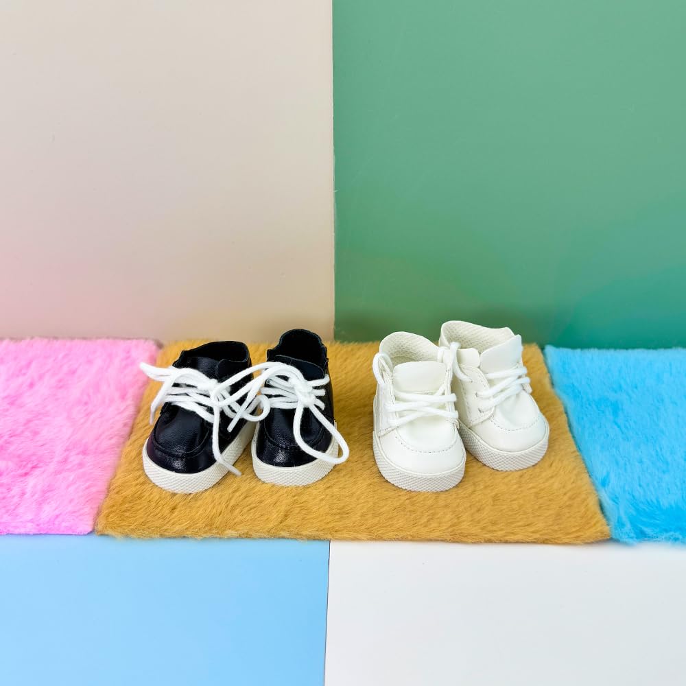 niannyyhouse 20cm Cotton Doll Shoes, Sports Shoes, Leather Shoes, Shoe Length 5.5cm, for Stuffed Animals