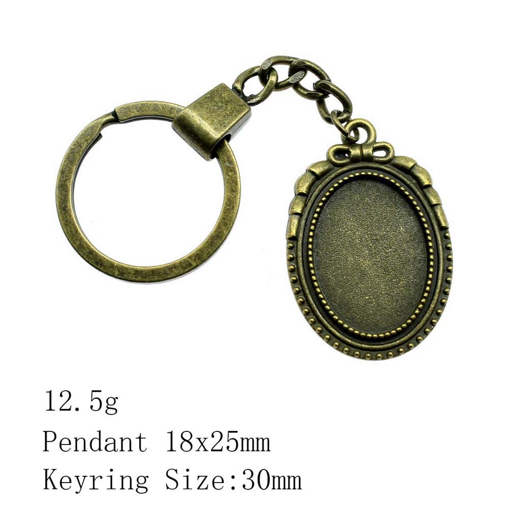 Graduation Keychains Couple Heart Elliptical Glass Cabochon Base Setting Tray Keychains Cheap Cute Stuff Airplane Keychain
