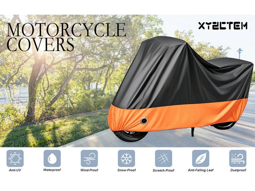 Motorcycle Cover: Thickened 210D Oxford Cloth, Rainproof, Sunproof, Dustproof, & Waterproof.