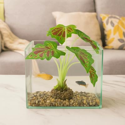 Plastic Aquarium Water Plants Lifelike Small Fake Green Water Grass Decorative with Sturdy Stems Aquarium Landscaping Terrariums
