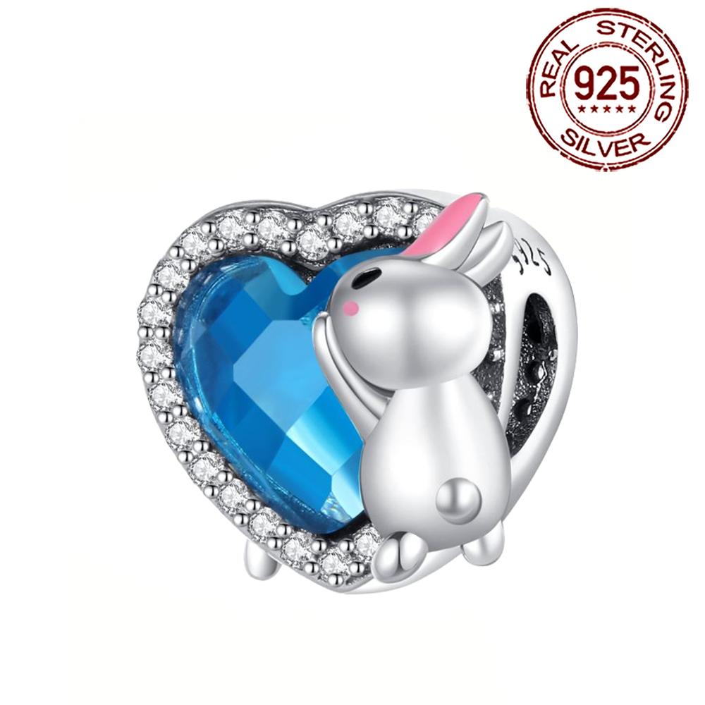 

Ahthen copper Bead Charms Little Bunny Dangle Charm fit Snake Chain Bracelets Necklaces for Women Jewellery Making