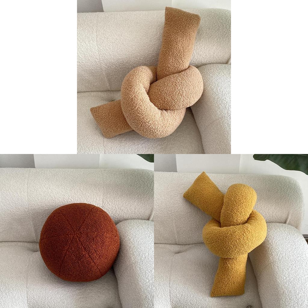 Cuscino Moderno Scandinavo in Lana di Pecora con Imbottitura in Cotone PP per Decorazione Divano Soggiorno