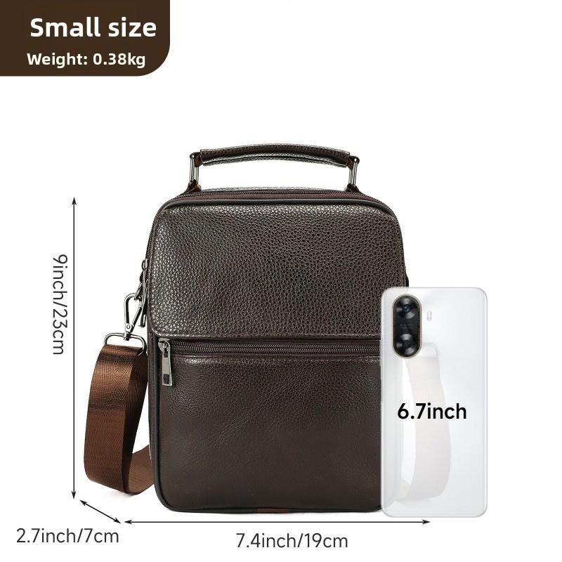 Genuine Leather Versatile and Trendy Crossbody Bag, High-end Single-shoulder Bag, Casual Outdoor Small Crossbody Bag