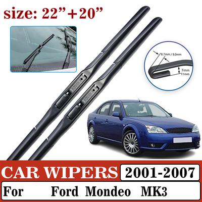 Car Windscreen Wipers For Ford Mondeo MK3 2001~2007 Auto Front Wiper Blades Brushes Windscreen Cleaning Washers Car Accessories