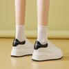 Small Women's Shoes Leather Platform White Shoes Women's Spring New Versatile Height-increasing Shoes Casual Board Shoes
