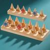 Modern Finger Rings Holder Retro Ring Storage Rack Wood Cone Ring Display Stand  Jewelry Props