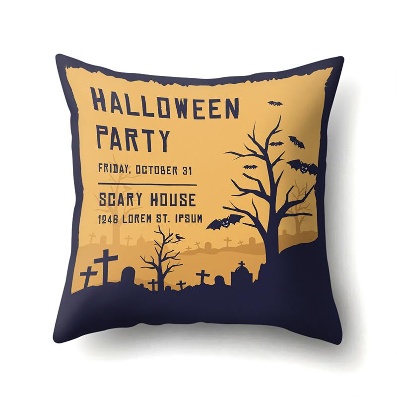 Halloween Pillow Cover Car Waist Pillow Pumpkin Sofa Cushion Cover Office Home Living Room Pillow Cover Premium