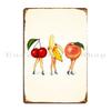 Fruit Girls Pin Ups Cherry Banana Peach Metal Signs Club Kitchen Create Decoration Printed Tin Sign Poster