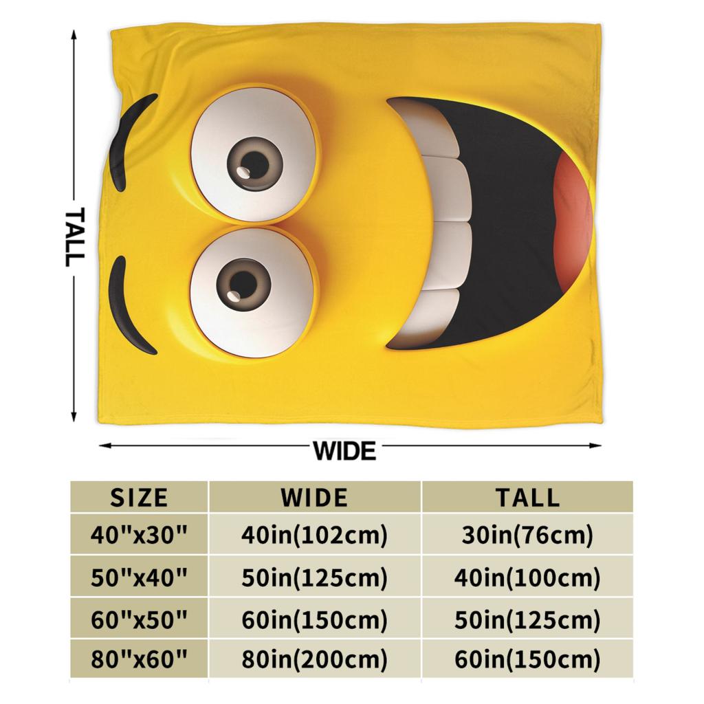 Happy Cartoon Face Meme Flannel Blanket Adults Comfortable Bedding Throws Spring Chair Bedspread Sofa Bed Cover