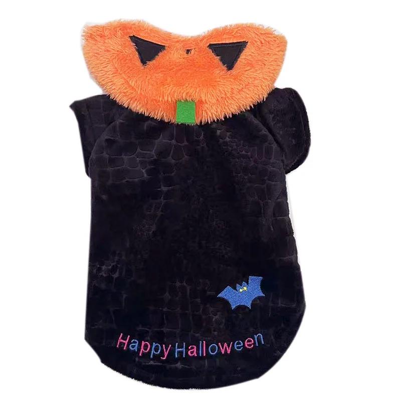 

Halloween Pumpkin Pet Clothes Funny Costume for Small Dogs Cats Humorous Dress Party чёрный