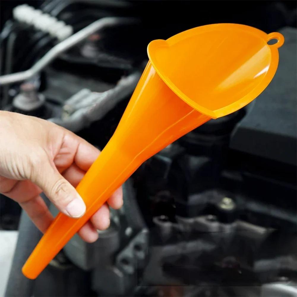 Car Long Stem Funnel Gasoline Oil Fuel Filling Tool Anti-splash Plastic Funnel Motorcycle Refueling Tools Auto Accessories