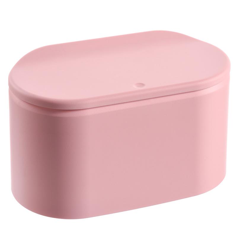 Nordic Eco-Friendly Push-Top Desktop Trash Can with Lid for Living Room