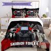 3pcs Skibidi Toilet Multiverse2 Design Cover Set - HD Printed Bedding with 1 Cover and 2 Pillowcases - Perfect for Home and Dorm Decor