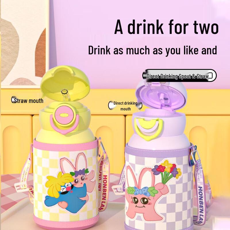 MOZHOU 316 Stainless Steel Double-Drink Insulated Kids Cup