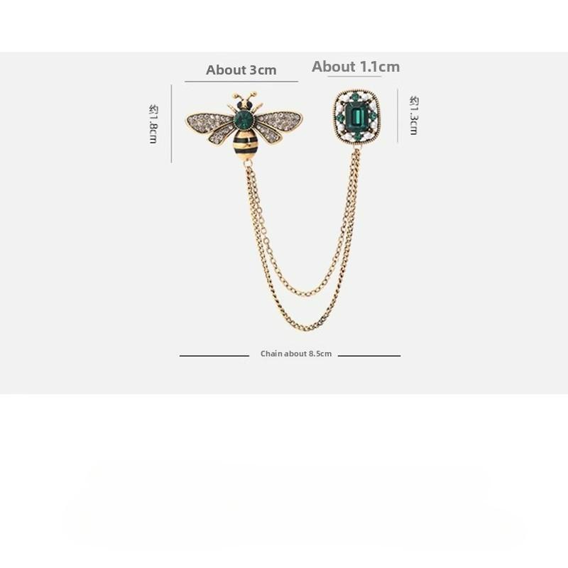 Bee Tassel brooch women's exquisite suit sweater brooch pin niche luxury temperament corsage