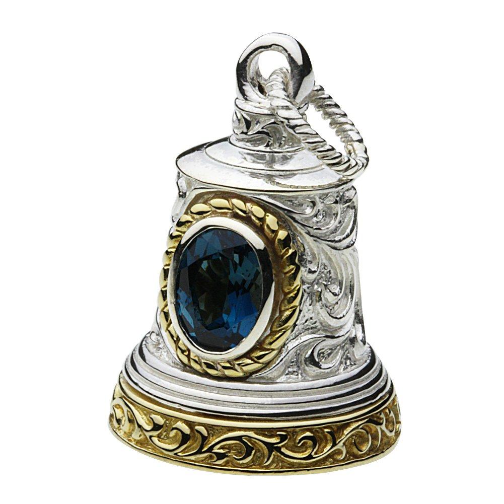 

Cenote Arabesque Swing Bell Pendant with London Blue Topaz [925 Silver Accessory] p0598