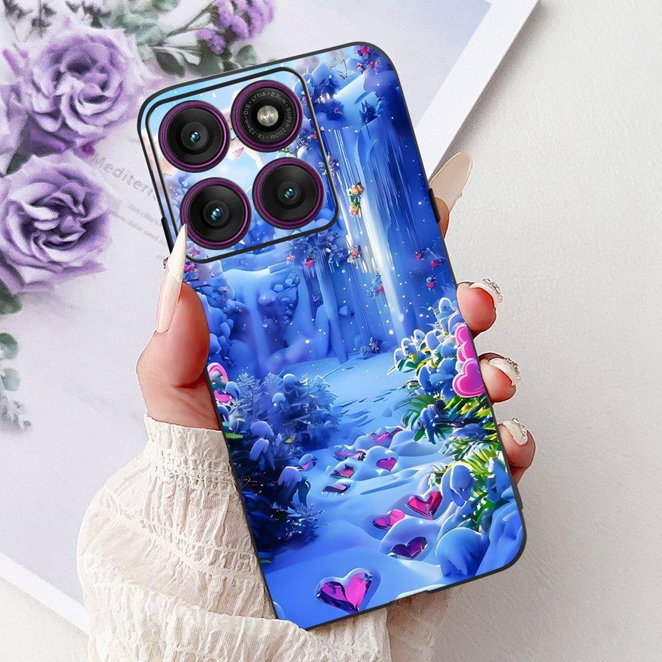 For Motorola Moto Edge 60 Pro 2025 Case New Fashion Flower Soft Silicone Protector For Moto Edge 60 Funda Edge60 s Fusion Bumper