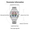 Red Quartz Watch Color Square Y2K Pointer Number Dual Display Steel Personalize Hot Watches Men Business Dynamic Design Clcok