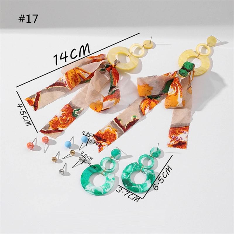 Acrylic Ear Jewelry Set Beautiful Dopamine Dangle Earrings Statement Earrings Acrylic Material for Fashionable Women