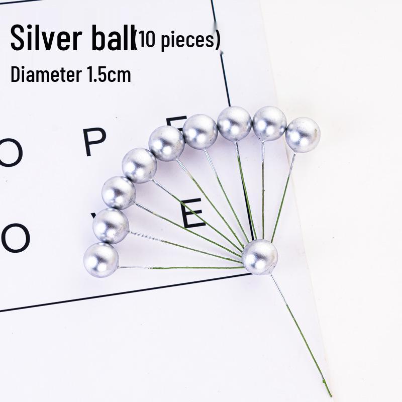 100pcs Cake Toppers: Gold, Silver, and Colorful Balls for Birthday Party Decorations