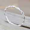 Twist Rope Ring, 18K Gold Plated With Zircon