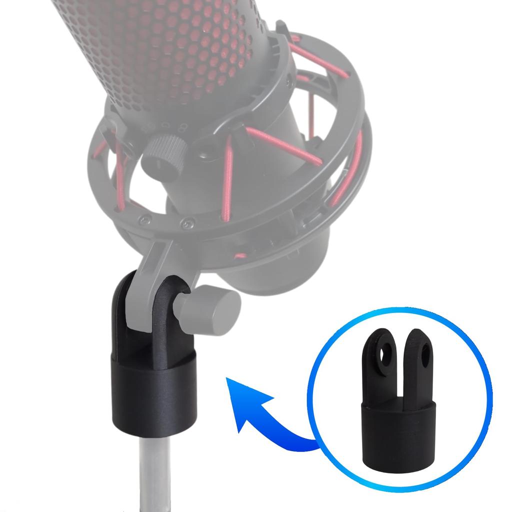 NemRily for Quadcast QuadCastS DuoCast Mount Adapter Microphone Arm Adapter Microphone Stand Adapter (Black, 5/8 Standard)