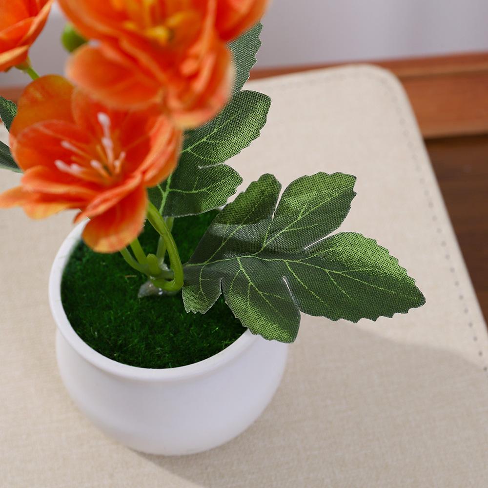 1Pcs Artificial Potted Plant Decoration 14cm Fake Plant Ornament for Home Table Bedroom Decor DIY Crafts Ornament Accessories