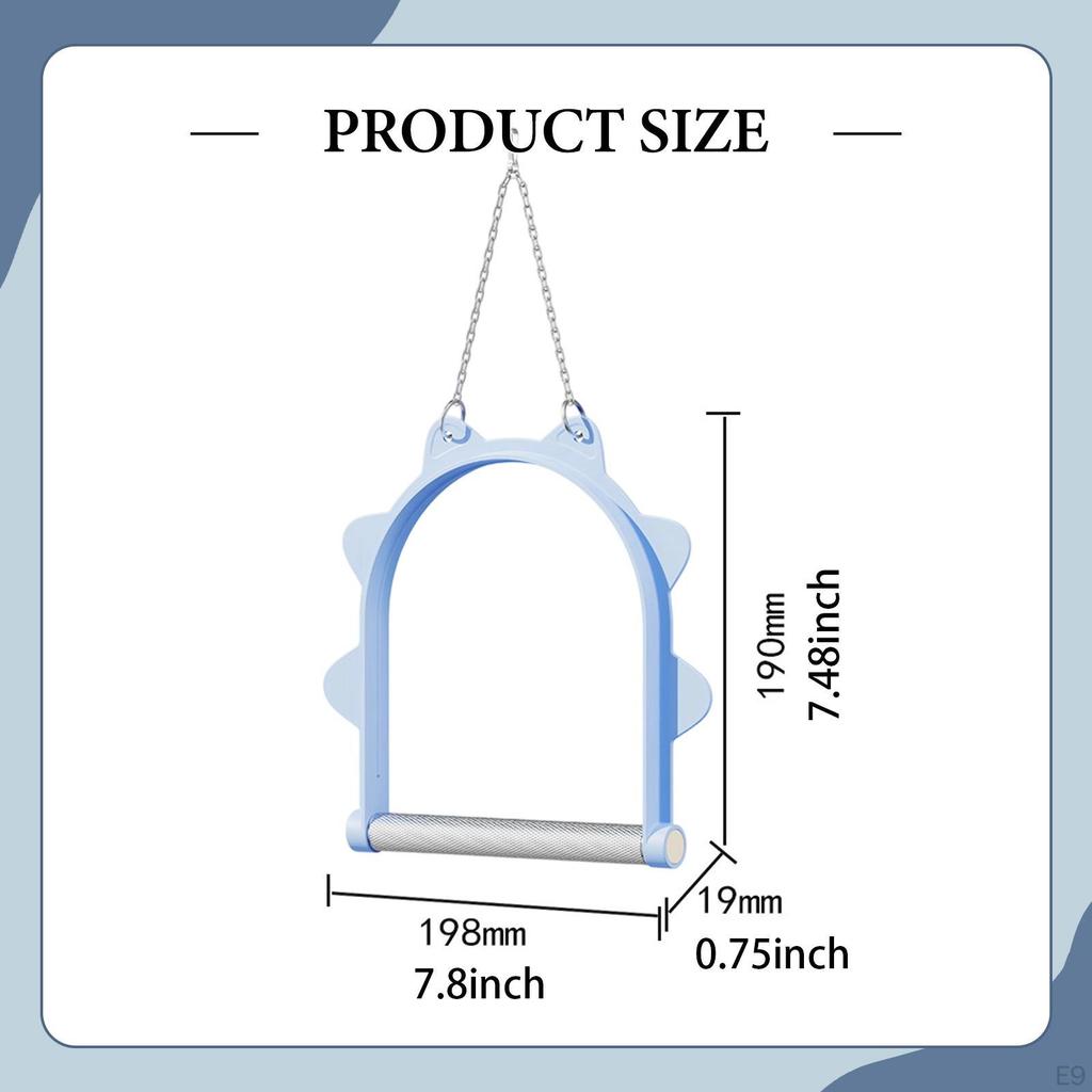 Parrot Swing Hanging Toy Chewing Perch Cage Accessory for Black Small Sized Birds Tiger