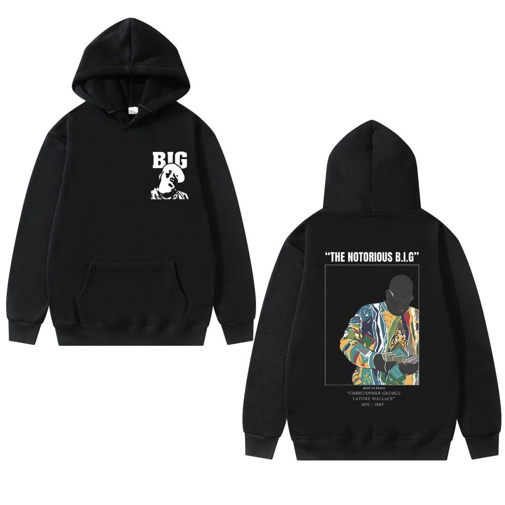 Hot Sale The Notorious Big Hoodie Biggie Smalls Double Sided Print Pullover Men Women Fashion Hip Hop Oversized Hooded Tracksuit